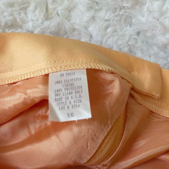 NWT Chad Stevens Two piece suit Blazer & skirt golden orange SZ16 ,100%polyester - Picture 10 of 15